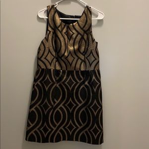 Black & Gold Sleeveless Dress